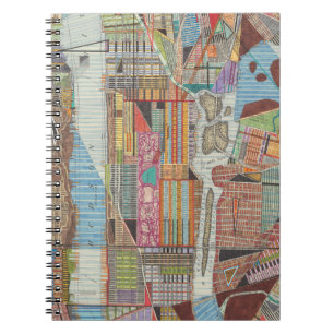 Modern Map of New York III Spiral Notebook