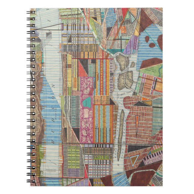Modern Map of New York III Spiral Notebook (Front)