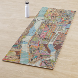 Modern Map of New York III Yoga Mat