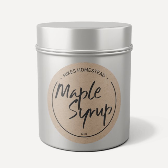 Modern Maple Syrup Label Country Kraft (Creator Uploaded)