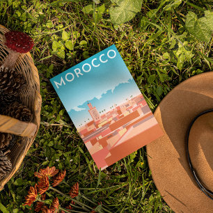 Modern Marakesh Travel Postcard