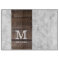  Modern Marble And Wood Family Name Monogrammed