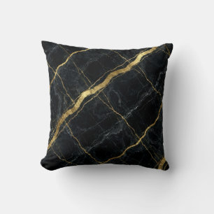 Modern Marble Black + Gold Luxury Cushion