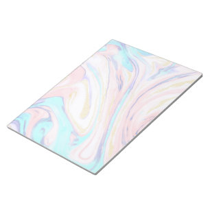 Modern Marble Blue Pink Gold Glitter  Notepad