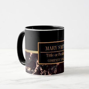 Modern Marble Business Add Name Mug