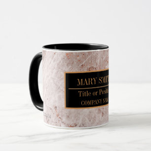 Modern Marble Business Add Name Mug
