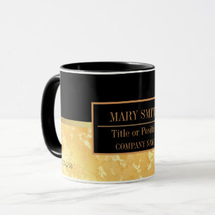 Modern Marble Business Add Name Mug