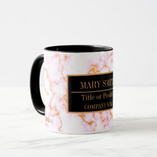 Modern Marble Business Add Name Mug