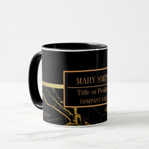 Modern Marble Business Add Name Mug