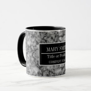 Modern Marble Business Add Name Mug