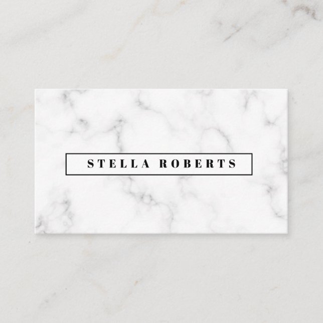 Modern Marble Business Card (Front)