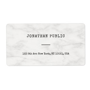 Modern Marble Clean Personalised Template Shipping