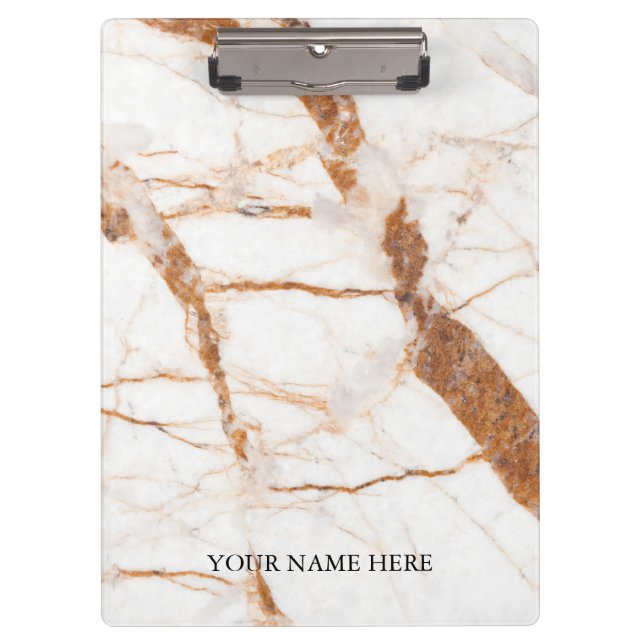 Modern Marble Designer Personalised Clipboard (Front)