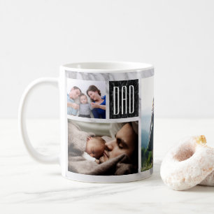 Modern Marble Father's Day Photo Coffee Mug