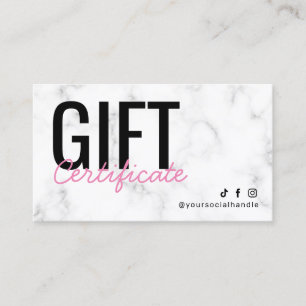 Modern Marble Gift Certificate
