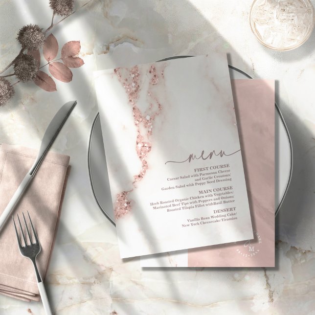 Modern Marble Glitter Wedding Rose Gold ID816 (Creator Uploaded)