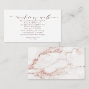 Modern Marble Glitter Wishing Well V1 Blush ID816 Enclosure Card