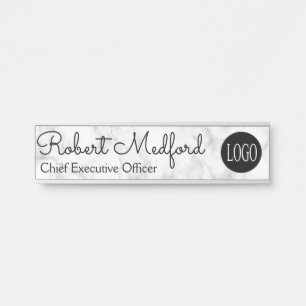 Modern Marble Logo Door Sign Name Plate