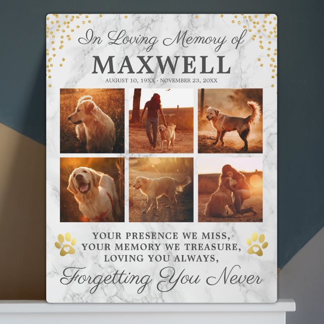 Modern Marble Memorial Dog Plaque (Creator Uploaded)