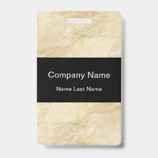 Modern Marble Pattern Employee Design ID Badge
