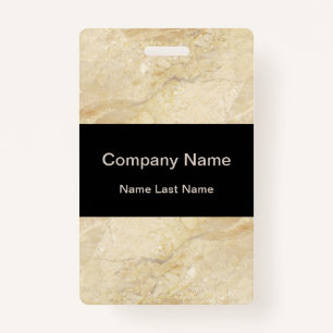 Modern Marble Pattern Employee Design ID Badge