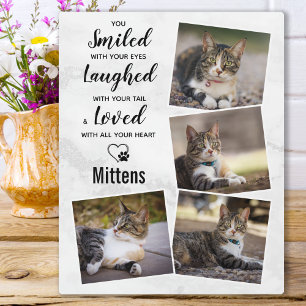 Modern Marble Pet Loss Keepsake Cat Memorial Plaque