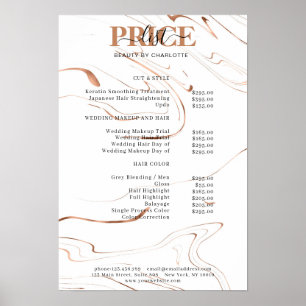 Modern Marble Price List Poster