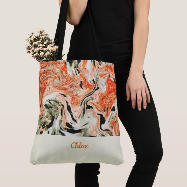 Modern Marble Tote Bag (Close Up)
