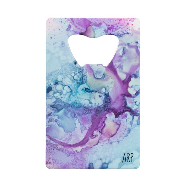 *~*  Modern Marble Violet Turquoise Purple (Front)