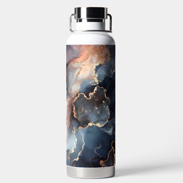Modern Marble Water Bottle (Back)