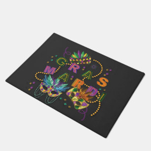 Modern Mardi Gras Doormat