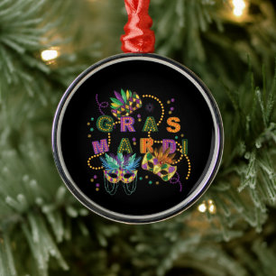 Modern Mardi Gras Metal Tree Decoration