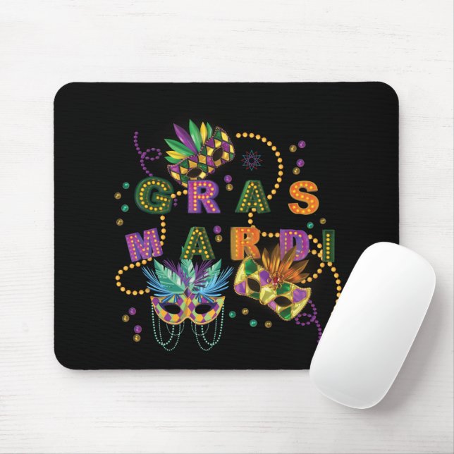 Modern Mardi Gras Mouse Pad (With Mouse)