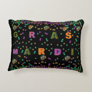 Modern Mardi Gras Pattern Decorative Cushion