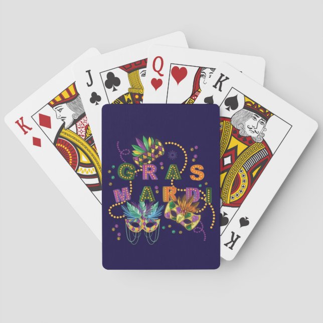 Modern Mardi Gras Playing Cards (Back)