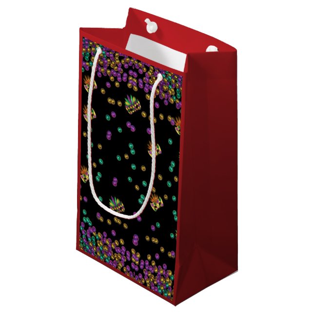 Modern Mardi Gras Small Gift Bag (Front Angled)