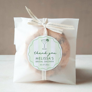 Modern Margaritas Matrimony Bridal Shower Favor Classic Round Sticker