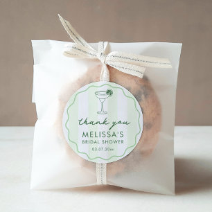 Modern Margaritas Matrimony Bridal Shower Favour Classic Round Sticker