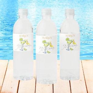 Modern Margs & Matrimony Bachelorette Weekend Water Bottle Label