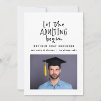 Modern marker pen adulting photo graduation