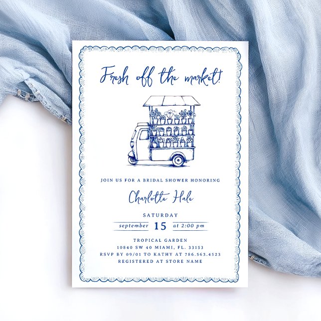 Modern Market Bridal Shower Invitation (Creator Uploaded)