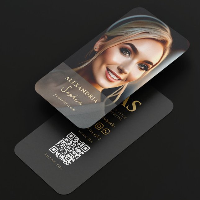 Modern Marketing Professional Photo Black  Business Card (Creator Uploaded)
