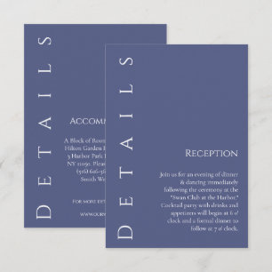 Modern Marlin  Blue and White-Wedding Details- Enclosure Card