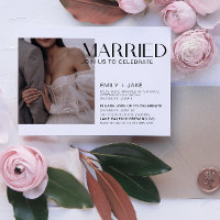 Modern Married 4 Photo Wedding Reception Party