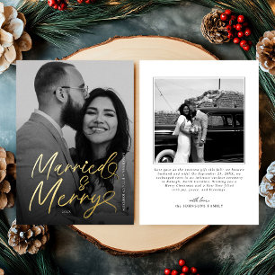 Modern Married and Merry Newlywed Script Christmas