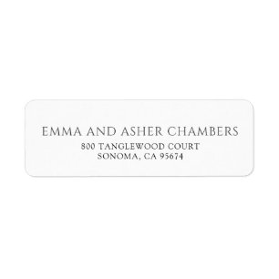 Modern Married Name Newlywed Return Address Label