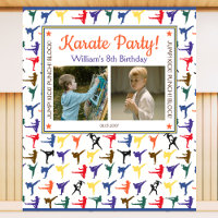 Modern Martial Arts Karate Kids Birthday Backdrop