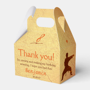 Modern Martial Arts Karate Kids Birthday Thank You Favour Box