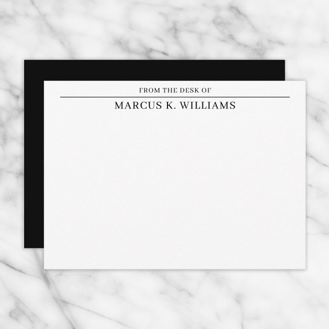 Modern Masculine Black and White Card (Creator Uploaded)