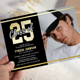 Modern Masculine Photo Graduation Party